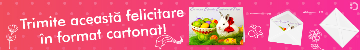 Felicitare cartonata personalizabila Paste Fericit!